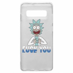 Чехол для Samsung S10+ Rick fuck you - PrintSalon