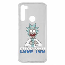 Чехол для Xiaomi Redmi Note 8 Rick fuck you - PrintSalon