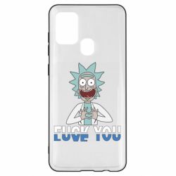 Чехол для Samsung A21s Rick fuck you - PrintSalon