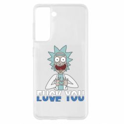Чехол для Samsung S21 Rick fuck you - PrintSalon