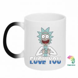 Чашка-хамелеон Rick fuck you - PrintSalon