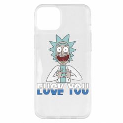 Чехол для iPhone 14 Plus Rick fuck you - PrintSalon