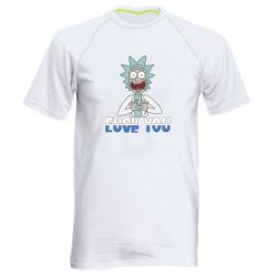 Мужская футболка для спорта Rick fuck you - PrintSalon
