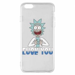 Чехол для iPhone 6 Plus/6S Plus Rick fuck you - PrintSalon