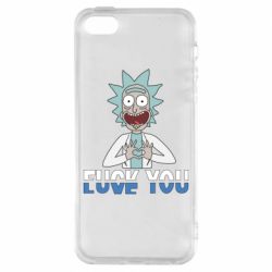 Чехол для iPhone5/5S/SE Rick fuck you - PrintSalon