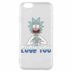 Чехол для iPhone 6/6S Rick fuck you - PrintSalon