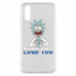 Чехол для Huawei P20 Rick fuck you - PrintSalon