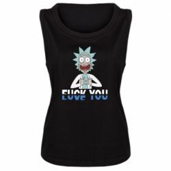 Женская майка Rick fuck you - PrintSalon