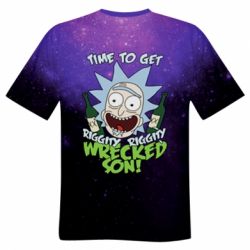 Мужская футболка 3D Rick with bottles-PrintSalon Мужская футболка 3D Rick with bottles