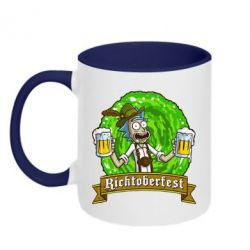 Чашка двухцветная 320ml Ricktoberfest - PrintSalon