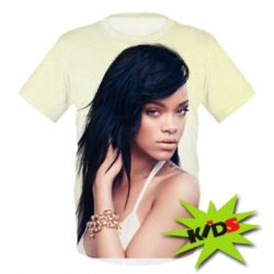Детская 3D футболка Rihanna in a swimsuit - PrintSalon