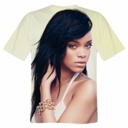Мужская футболка 3D Rihanna in a swimsuit - PrintSalon