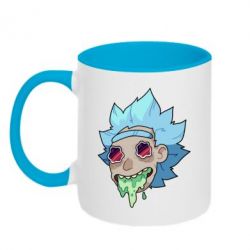 Чашка двухцветная 320ml Рик и Морти арт дорисовка - PrintSalon