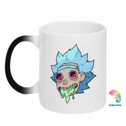 Чашка-хамелеон Рик и Морти арт дорисовка - PrintSalon