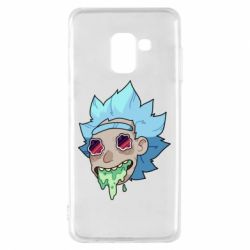 Чехол для Samsung A8 2018 Рик и Морти арт дорисовка - PrintSalon