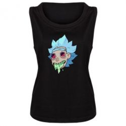 Женская майка Рик и Морти арт дорисовка - PrintSalon