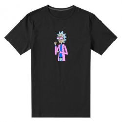 Мужская футболка премиум Рик и Морти розовый плащ - PrintSalon