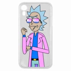 Чехол для iPhone XR Рик и Морти розовый плащ - PrintSalon