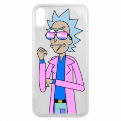 Чехол для iPhone Xs Max Рик и Морти розовый плащ - PrintSalon