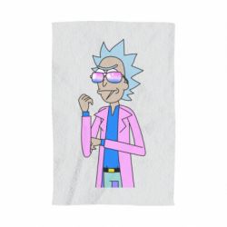 Полотенце с принтом Рик и Морти розовый плащ - PrintSalon