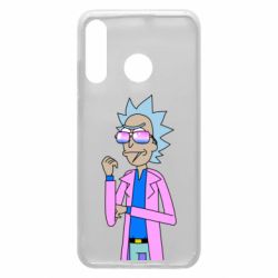 Чехол для Huawei P30 Lite Рик и Морти розовый плащ - PrintSalon