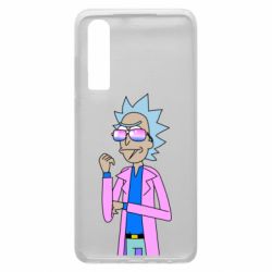 Чехол для Huawei P30 Рик и Морти розовый плащ - PrintSalon
