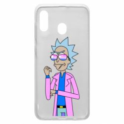 Чехол для Samsung A20 Рик и Морти розовый плащ - PrintSalon