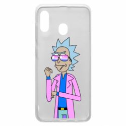 Чехол для Samsung A30 Рик и Морти розовый плащ - PrintSalon