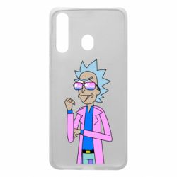Чехол для Samsung A60 Рик и Морти розовый плащ - PrintSalon