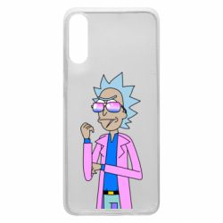 Чехол для Samsung A70 Рик и Морти розовый плащ - PrintSalon