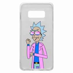 Чехол для Samsung S10e Рик и Морти розовый плащ - PrintSalon