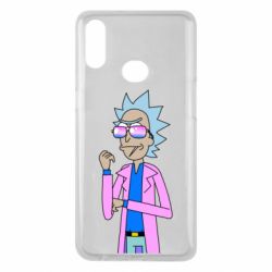 Чехол для Samsung A10s Рик и Морти розовый плащ - PrintSalon