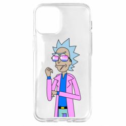 Чехол для iPhone 12 mini Рик и Морти розовый плащ - PrintSalon
