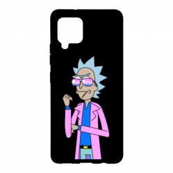 Чехол для Samsung A42 5G Рик и Морти розовый плащ - PrintSalon