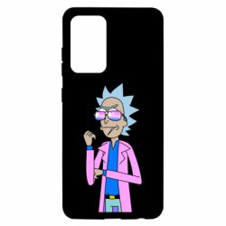 Чехол для Samsung A52 5G Рик и Морти розовый плащ - PrintSalon