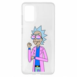 Чехол для Samsung S20+ Рик и Морти розовый плащ - PrintSalon