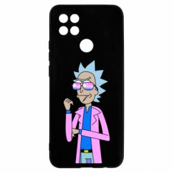 Чехол для Oppo A15s/A15 Рик и Морти розовый плащ - PrintSalon