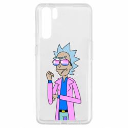 Чехол для Oppo A91/Reno3 Рик и Морти розовый плащ - PrintSalon