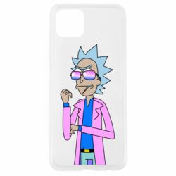 Чехол для Oppo A92s Рик и Морти розовый плащ - PrintSalon