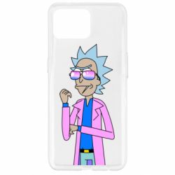 Чехол для Oppo Reno 4 Lite Рик и Морти розовый плащ - PrintSalon