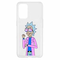 Чехол для Oppo Reno 5 4G Рик и Морти розовый плащ - PrintSalon