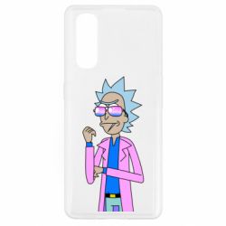 Чехол для Oppo Find X2 Рик и Морти розовый плащ - PrintSalon