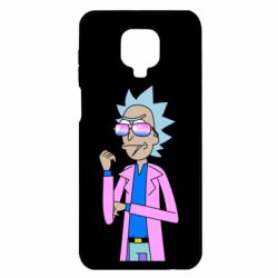 Чехол для Xiaomi Redmi Note 9S/9Pro/9Pro Max Рик и Морти розовый плащ - PrintSalon