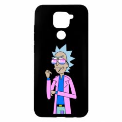 Чехол для Xiaomi Redmi Note 9/Redmi 10X Рик и Морти розовый плащ - PrintSalon
