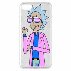 Чехол для iPhone SE 2022 Рик и Морти розовый плащ - PrintSalon