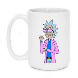 Чашка 420ml Рик и Морти розовый плащ - PrintSalon