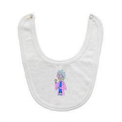 Слюнявчик  Рик и Морти розовый плащ - PrintSalon