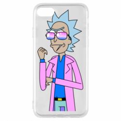 Чехол для iPhone 8 Рик и Морти розовый плащ - PrintSalon