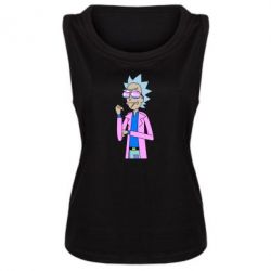 Женская майка Рик и Морти розовый плащ - PrintSalon