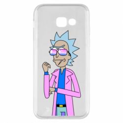 Чехол для Samsung A5 2017 Рик и Морти розовый плащ